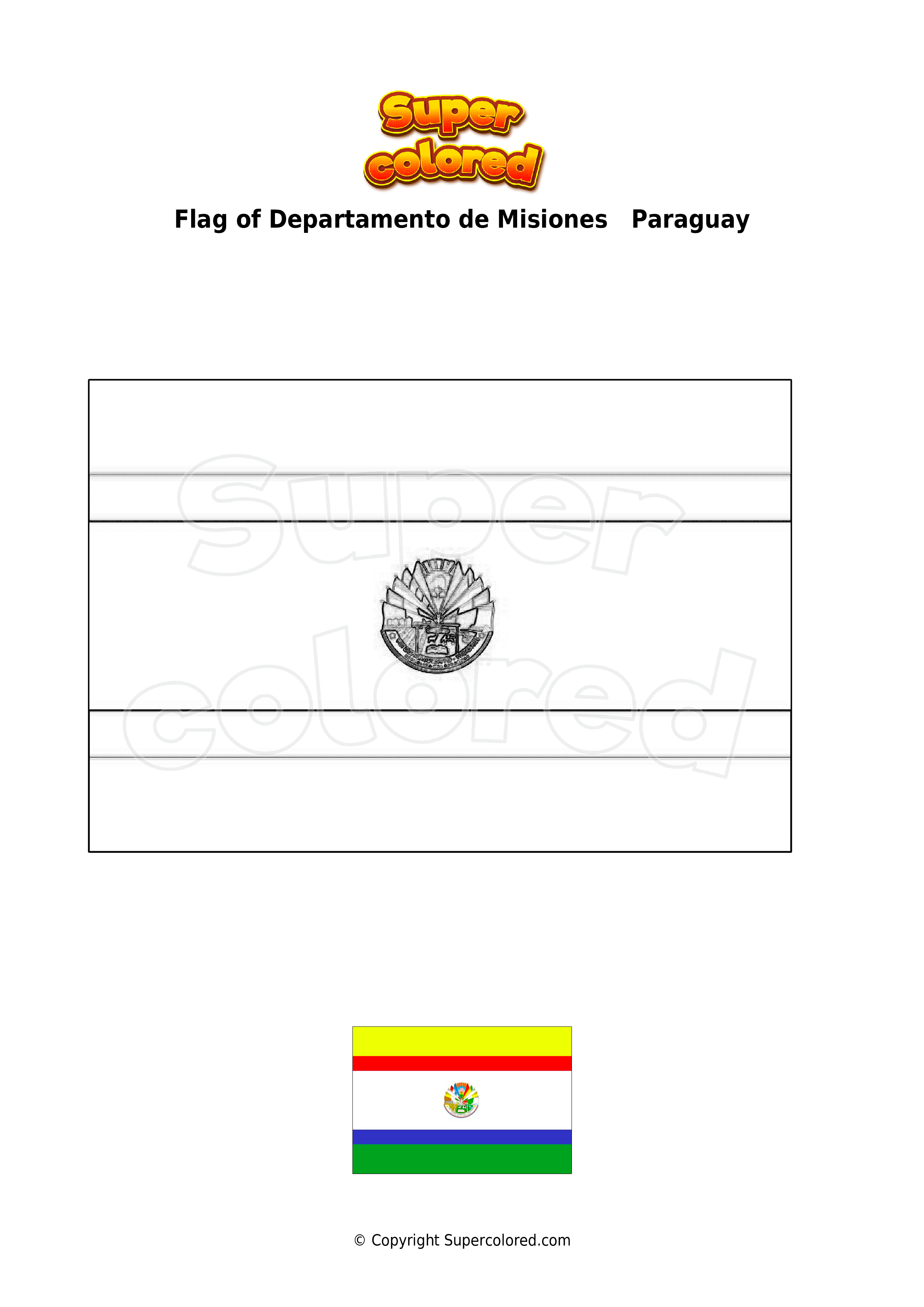 coloring-page-flag-of-departamento-de-misiones-paraguay-supercolored
