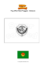 Coloring page Flag of East Nusa Tenggara   Indonesia