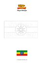 Coloring page Flag of Ethiopia