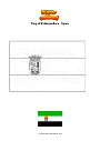 Coloring page Flag of Extremadura   Spain