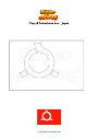 Coloring page Flag of Fukushima ken   Japan