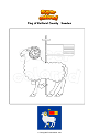 Coloring page Flag of Gotland County   Sweden