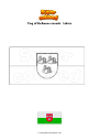 Coloring page Flag of Gulbenes novads   Latvia