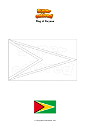 Coloring page Flag of Guyana