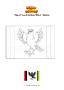 Coloring page Flag of Ivano Frankivsk Oblast   Ukraine
