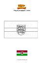 Coloring page Flag of Jaunjelgava   Latvia