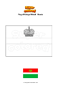 Coloring page Flag of Kaluga Oblast   Russia