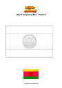 Coloring page Flag of Kamphaeng Phet   Thailand