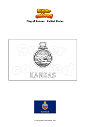 Coloring page Flag of Kansas   United States
