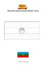Coloring page Flag of Karachayevo Cherkesiya Republic   Russia