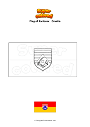 Coloring page Flag of Karlovac   Croatia