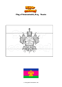 Coloring page Flag of Krasnodarskiy Kray   Russia