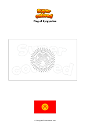 Coloring page Flag of Kyrgyzstan