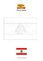 Coloring page Flag of Lebanon