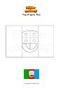 Coloring page Flag of Liguria   Italy