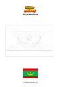 Coloring page Flag of Mauritania