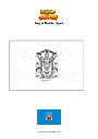 Coloring page Flag of Melilla   Spain