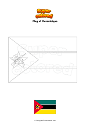 Coloring page Flag of Mozambique