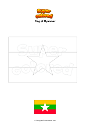 Coloring page Flag of Myanmar