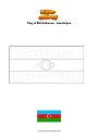Coloring page Flag of Nakhichevan   Azerbaijan