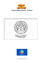 Coloring page Flag of Nakhon Pathom   Thailand
