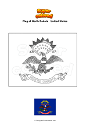 Coloring page Flag of North Dakota   United States