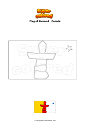 Coloring page Flag of Nunavut   Canada