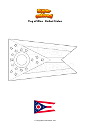 Coloring page Flag of Ohio   United States