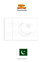 Coloring page Flag of Pakistan