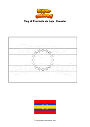 Coloring page Flag of Provincia de Loja   Ecuador