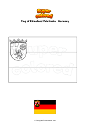 Coloring page Flag of Rhineland Palatinate   Germany