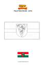 Coloring page Flag of Salas Novads   Latvia