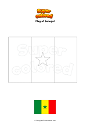 Coloring page Flag of Senegal