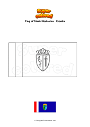 Coloring page Flag of Sisak Moslavina   Croatia