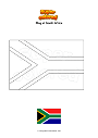 Coloring page Flag of South Africa