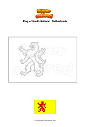 Coloring page Flag of South Holland   Netherlands