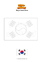 Coloring page Flag of South Korea