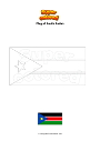 Coloring page Flag of South Sudan