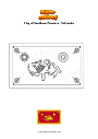 Coloring page Flag of Southern Province   Sri Lanka