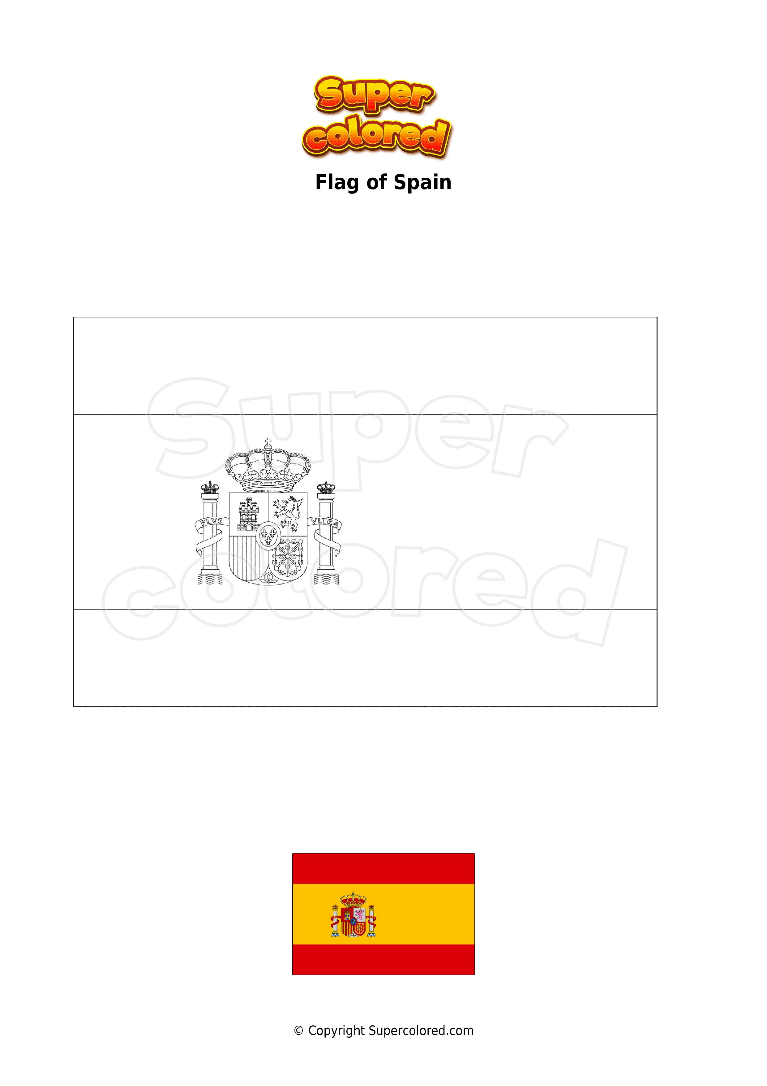 Best Ideas For Coloring Spain Flag Printable Coloring Page Sexiz Pix