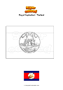 Coloring page Flag of Suphanburi   Thailand