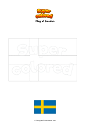 Coloring page Flag of Sweden