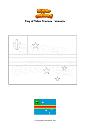 Coloring page Flag of Tafea Province   Vanuatu
