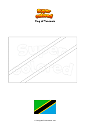 Coloring page Flag of Tanzania