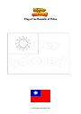 Coloring page Flag of the Republic of China