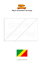 Coloring page Flag of the Republic of the Congo