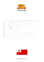 Coloring page Flag of Tonga