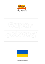 Coloring page Flag of Ukraine