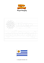 Coloring page Flag of Uruguay