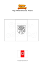 Coloring page Flag of West Pomerania   Poland